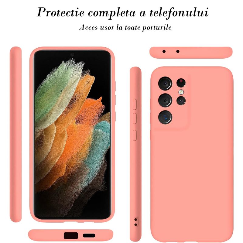 Laptop, Telefoane si Tablete - Telefoane mobile si accesorii - Accesorii Telefoane - Huse telefoane - Husa Soft Touch, slim, ALC Mobile, anti soc, compatibila cu Samsung Galaxy S22 Ultra, Roz Tpu - Infinity.ro