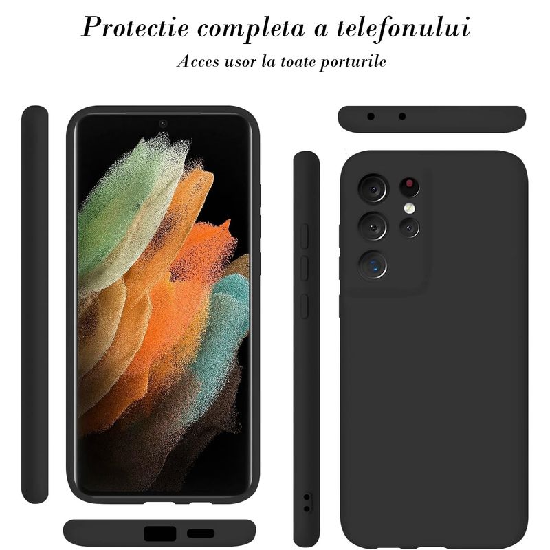 Laptop, Telefoane si Tablete - Telefoane mobile si accesorii - Accesorii Telefoane - Huse telefoane - Husa Soft Touch, slim, ALC Mobile, anti soc, compatibila cu Samsung Galaxy S21 Ultra, Negru Tpu - Infinity.ro