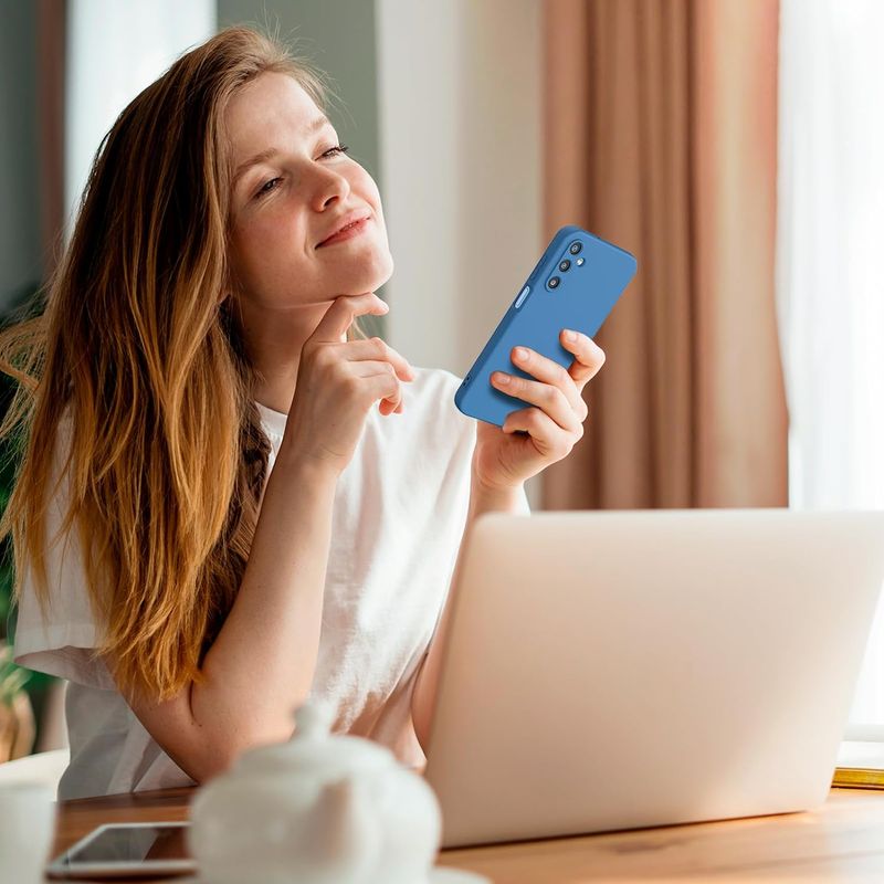 Laptop, Telefoane si Tablete - Telefoane mobile si accesorii - Accesorii Telefoane - Huse telefoane - Husa Soft Touch, slim, ALC Mobile, anti soc, compatibila cu Samsung Galaxy A35, Albastru Tpu - Infinity.ro