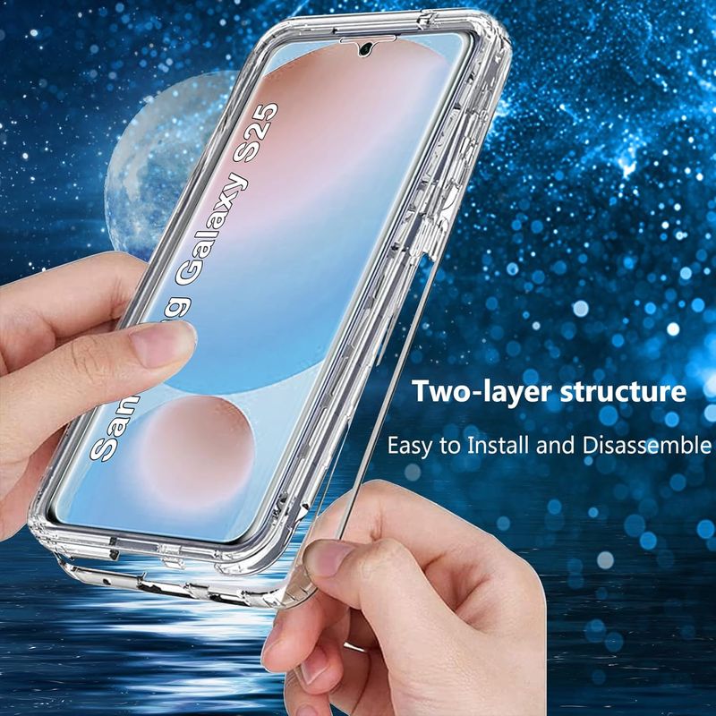 Laptop, Telefoane si Tablete - Telefoane mobile si accesorii - Accesorii Telefoane - Huse telefoane - Husa 360 ALC Mobile, compatibila cu Samsung Galaxy S25, V2 Transparent fata+spate - Infinity.ro
