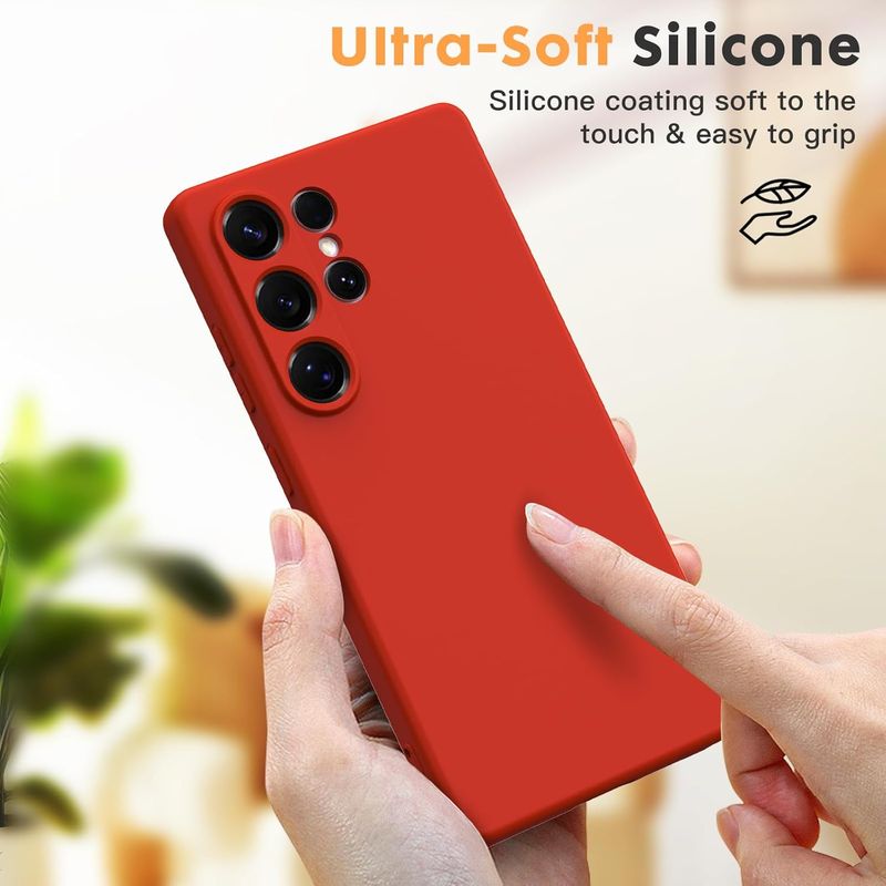 Laptop, Telefoane si Tablete - Telefoane mobile si accesorii - Accesorii Telefoane - Huse telefoane - Husa Soft Touch, slim, ALC Mobile, anti soc, compatibila cu Samsung Galaxy S25 Ultra, Rosu Tpu - Infinity.ro