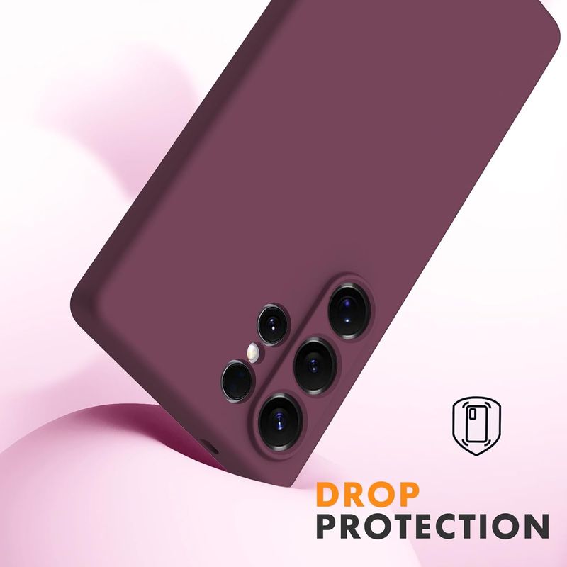 Laptop, Telefoane si Tablete - Telefoane mobile si accesorii - Accesorii Telefoane - Huse telefoane - Husa Soft Touch, slim, ALC Mobile, anti soc, compatibila cu Samsung Galaxy S25 Ultra, Visiniu Tpu - Infinity.ro