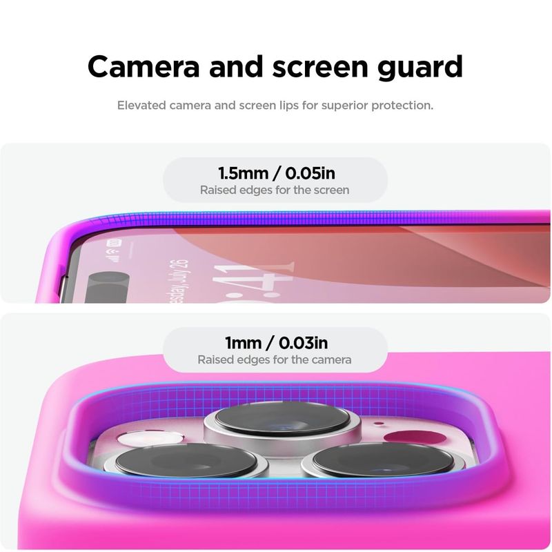 Laptop, Telefoane si Tablete - Telefoane mobile si accesorii - Accesorii Telefoane - Huse telefoane - Husa Soft Touch, slim, ALC Mobile, anti soc, compatibila cu IPhone 16 Pro, Roz Neon Tpu - Infinity.ro