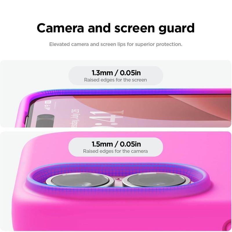 Laptop, Telefoane si Tablete - Telefoane mobile si accesorii - Accesorii Telefoane - Huse telefoane - Husa Soft Touch, slim, ALC Mobile, anti soc, compatibila cu IPhone 16 Plus, Roz Neon Tpu - Infinity.ro