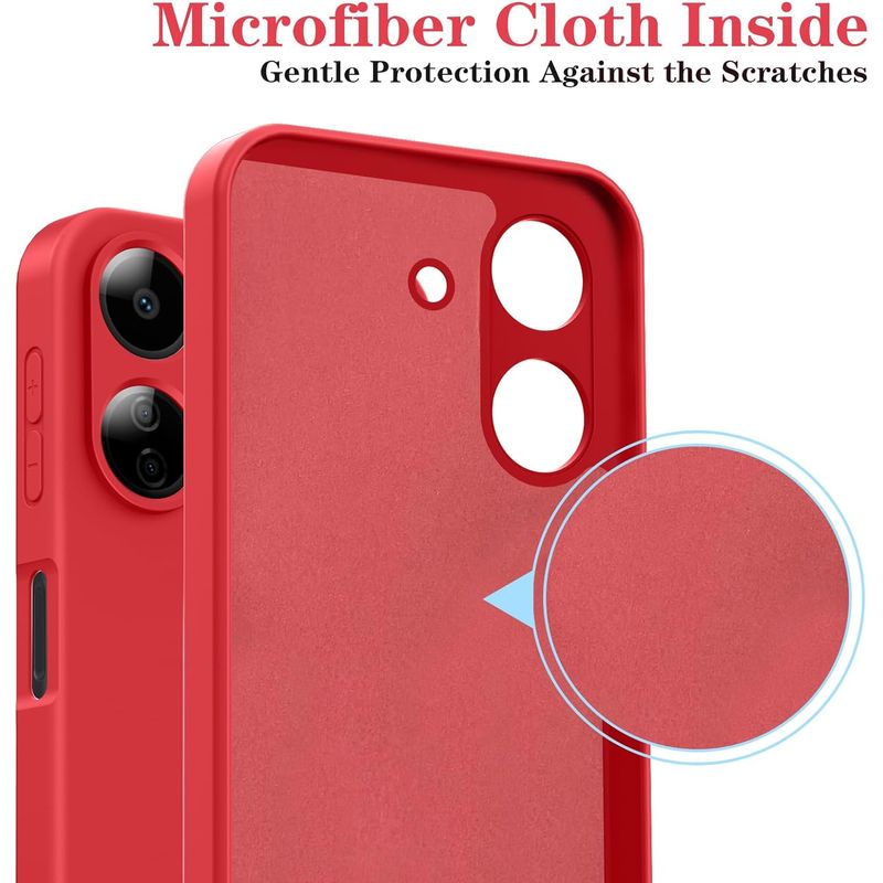 Laptop, Telefoane si Tablete - Telefoane mobile si accesorii - Accesorii Telefoane - Huse telefoane - Husa Soft Touch, slim, ALC Mobile, anti soc, compatibila cu Xiaomi Redmi 13C, Rosu Tpu - Infinity.ro
