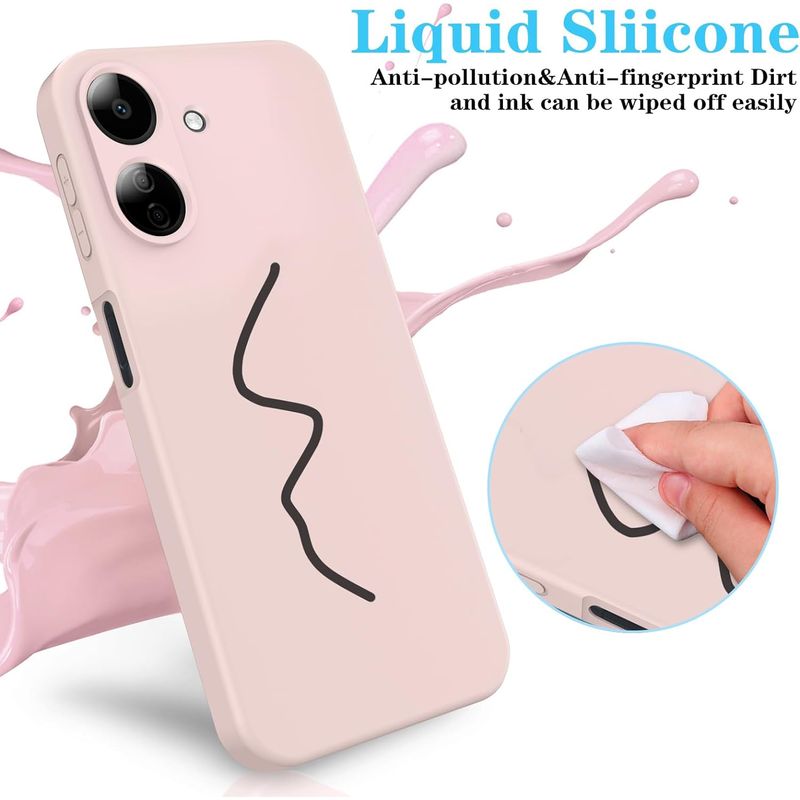 Laptop, Telefoane si Tablete - Telefoane mobile si accesorii - Accesorii Telefoane - Huse telefoane - Husa Soft Touch, slim, ALC Mobile, anti soc, compatibila cu Xiaomi Redmi 13C, Roz pudra Tpu - Infinity.ro