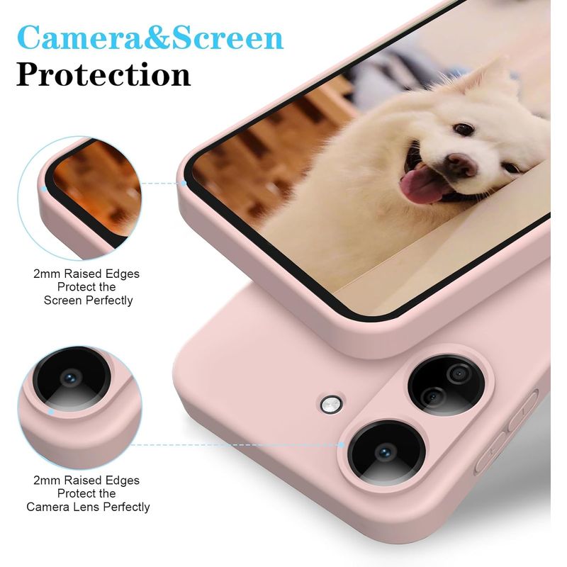 Laptop, Telefoane si Tablete - Telefoane mobile si accesorii - Accesorii Telefoane - Huse telefoane - Husa Soft Touch, slim, ALC Mobile, anti soc, compatibila cu Xiaomi Redmi 13C, Roz pudra Tpu - Infinity.ro