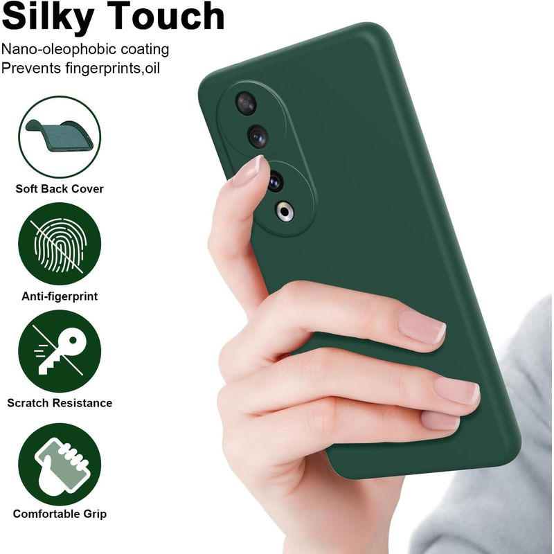 Laptop, Telefoane si Tablete - Telefoane mobile si accesorii - Accesorii Telefoane - Huse telefoane - Husa Soft Touch, slim, ALC Mobile, anti soc, compatibila cu Honor 90, Verde Inchis Tpu - Infinity.ro