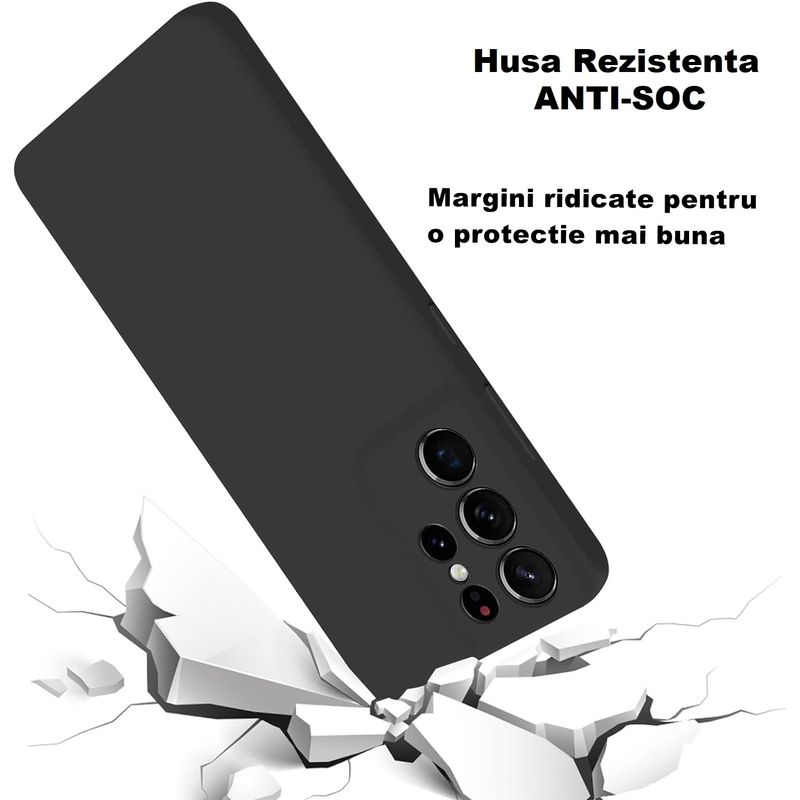 Laptop, Telefoane si Tablete - Telefoane mobile si accesorii - Accesorii Telefoane - Huse telefoane - Husa Soft Touch, slim, ALC Mobile, anti soc, compatibila cu Samsung Galaxy S22 Ultra, Negru Tpu - Infinity.ro