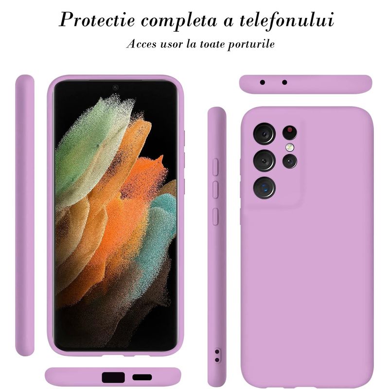 Laptop, Telefoane si Tablete - Telefoane mobile si accesorii - Accesorii Telefoane - Huse telefoane - Husa Soft Touch, slim, ALC Mobile, anti soc, compatibila cu Samsung Galaxy S23 Ultra, Lila Tpu - Infinity.ro