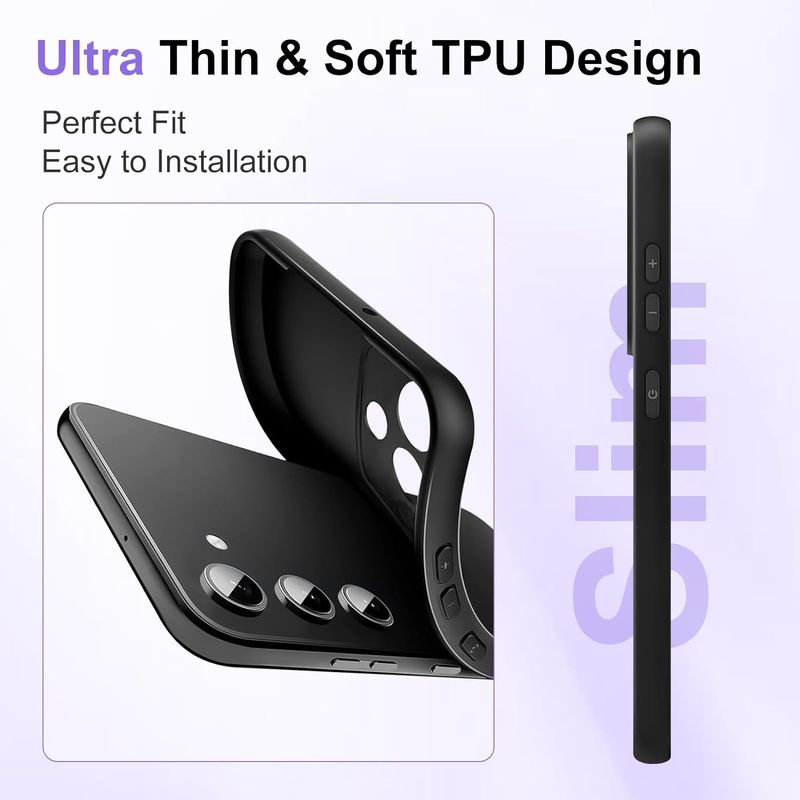 Laptop, Telefoane si Tablete - Telefoane mobile si accesorii - Accesorii Telefoane - Huse telefoane - Husa Soft Touch, slim, anti soc, compatibila cu Samsung Galaxy S23 Fe, Negru Tpu - Infinity.ro