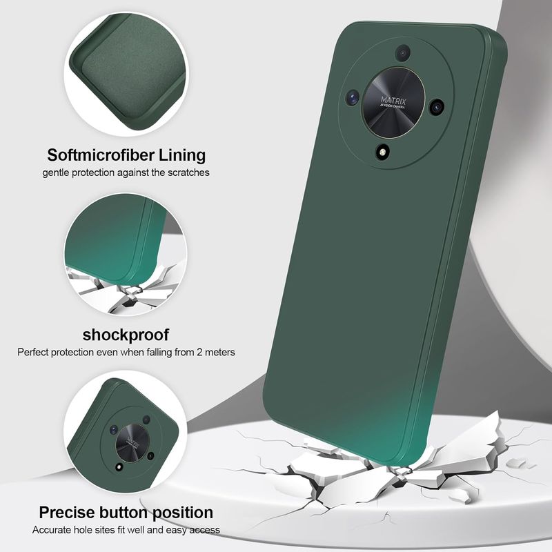 Laptop, Telefoane si Tablete - Telefoane mobile si accesorii - Accesorii Telefoane - Huse telefoane - Husa Soft Touch, slim, ALC Mobile, anti soc, compatibila cu Honor Magic 6 Lite, Verde Inchis Tpu - Infinity.ro