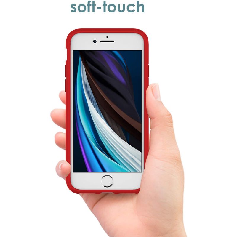 Laptop, Telefoane si Tablete - Telefoane mobile si accesorii - Accesorii Telefoane - Huse telefoane - Husa Liquid soft touch compatibila cu Apple IPhone 7 / 8 / SE 2020, Red - ALC® - Infinity.ro