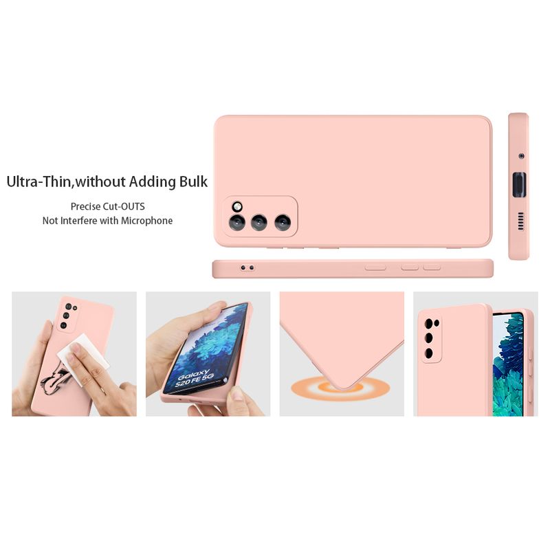 Laptop, Telefoane si Tablete - Telefoane mobile si accesorii - Accesorii Telefoane - Huse telefoane - Husa Liquid soft touch compatibila cu Samsung Galaxy S20 FE, Baby Pink, ALC - Infinity.ro