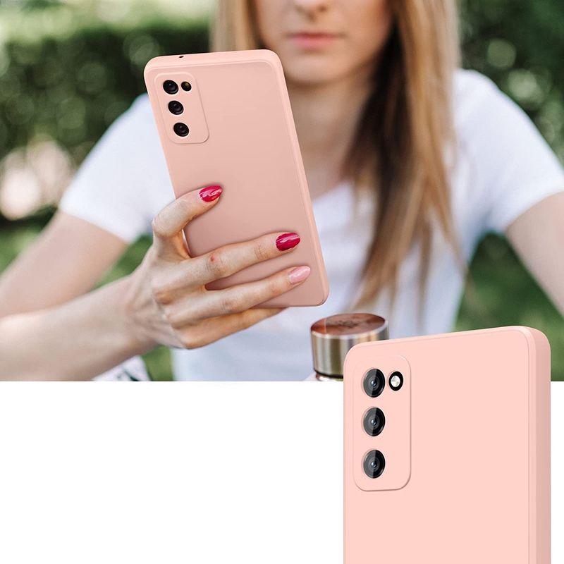 Laptop, Telefoane si Tablete - Telefoane mobile si accesorii - Accesorii Telefoane - Huse telefoane - Husa Liquid soft touch compatibila cu Samsung Galaxy S20 FE, Baby Pink, ALC - Infinity.ro