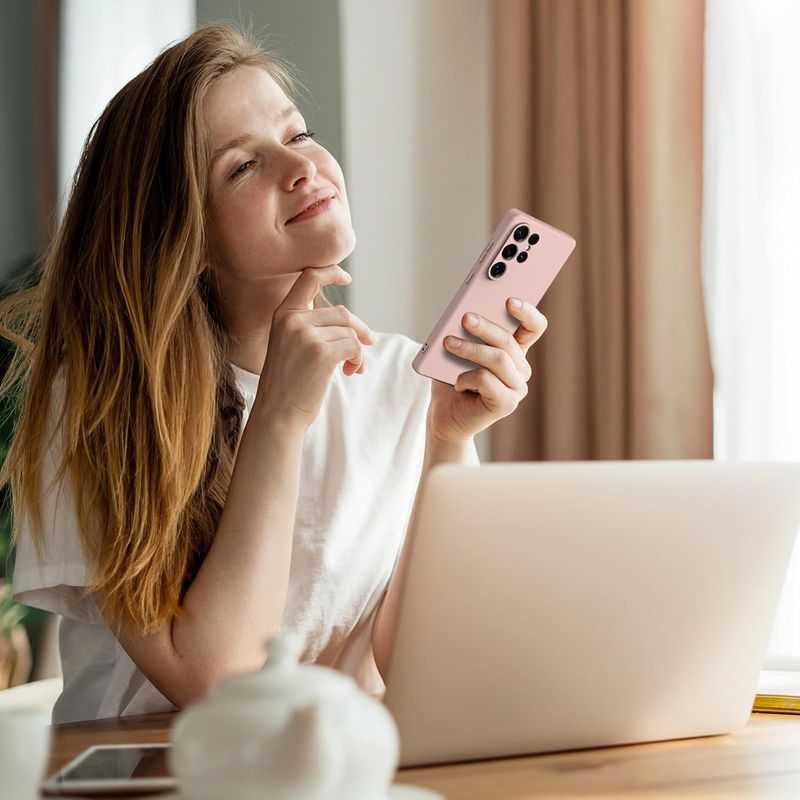 Laptop, Telefoane si Tablete - Telefoane mobile si accesorii - Accesorii Telefoane - Huse telefoane - Husa Soft Touch, slim, ALC Mobile, anti soc, compatibila cu Samsung Galaxy S25 Ultra, Roz Pal Tpu - Infinity.ro