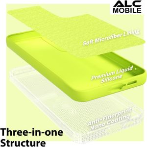 Husa Soft Touch, slim, ALC Mobile, anti soc, compatibila cu Samsung Galaxy S25, Verde Neon Tpu
