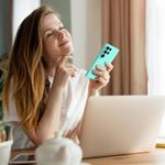 Laptop, Telefoane si Tablete - Telefoane mobile si accesorii - Accesorii Telefoane - Huse telefoane - Husa Soft Touch, slim, ALC Mobile, anti soc, compatibila cu Samsung Galaxy S25 Ultra, Turqoise Tpu - Infinity.ro