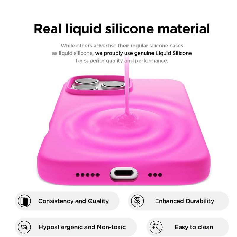 Laptop, Telefoane si Tablete - Telefoane mobile si accesorii - Accesorii Telefoane - Huse telefoane - Husa Soft Touch, slim, ALC Mobile, anti soc, compatibila cu IPhone 16 Pro Max, Roz Neon Tpu - Infinity.ro