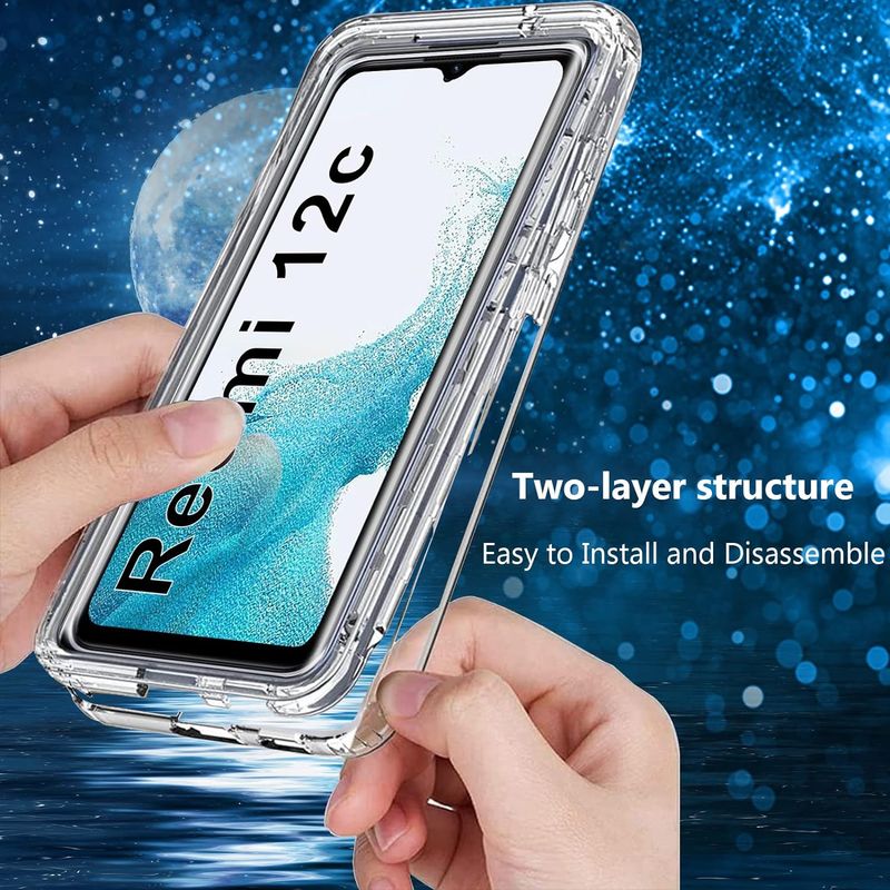 Laptop, Telefoane si Tablete - Telefoane mobile si accesorii - Accesorii Telefoane - Huse telefoane - Husa 360 Xiaomi Redmi 12C - V2 Transparent fata si spate - Infinity.ro