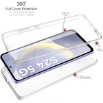 Laptop, Telefoane si Tablete - Telefoane mobile si accesorii - Accesorii Telefoane - Huse telefoane - Husa 360 ALC Mobile, compatibila cu Samsung Galaxy S24, V2 Transparent fata+spate - Infinity.ro