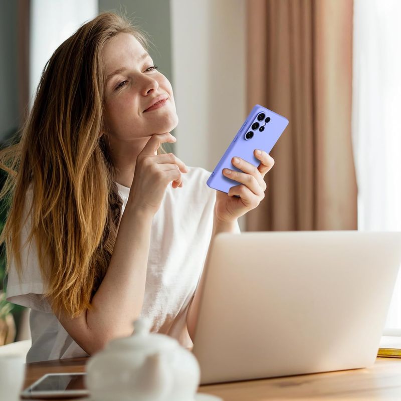 Laptop, Telefoane si Tablete - Telefoane mobile si accesorii - Accesorii Telefoane - Huse telefoane - Husa Soft Touch, slim, ALC Mobile, anti soc, compatibila cu Samsung Galaxy S25 Ultra, Lila Tpu - Infinity.ro