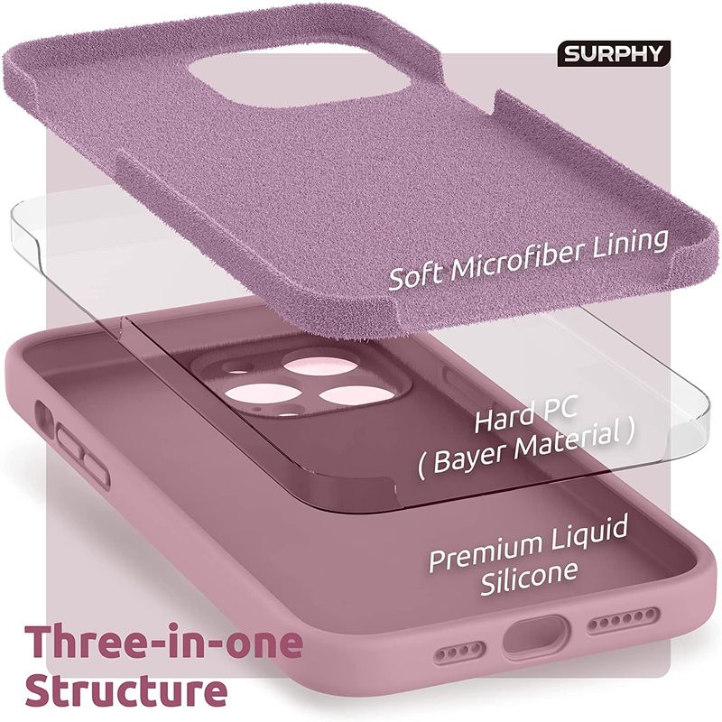 Laptop, Telefoane si Tablete - Telefoane mobile si accesorii - Accesorii Telefoane - Huse telefoane - Husa Liquid soft touch compatibila cu Apple IPhone 13 Pro, Lilac Purple - ALC® - Infinity.ro
