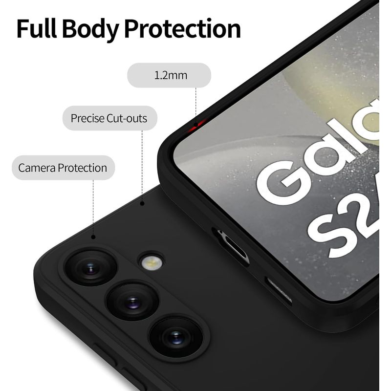 Laptop, Telefoane si Tablete - Telefoane mobile si accesorii - Accesorii Telefoane - Huse telefoane - Husa Soft Touch, slim, ALC Mobile, anti soc, compatibila cu Samsung Galaxy S24, Negru Tpu - Infinity.ro