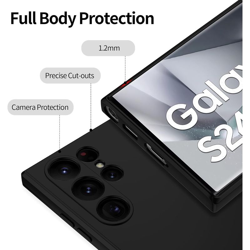 Laptop, Telefoane si Tablete - Telefoane mobile si accesorii - Accesorii Telefoane - Huse telefoane - Husa Soft Touch, slim, anti soc, compatibila cu Samsung Galaxy S24 Ultra, Negru Tpu - Infinity.ro