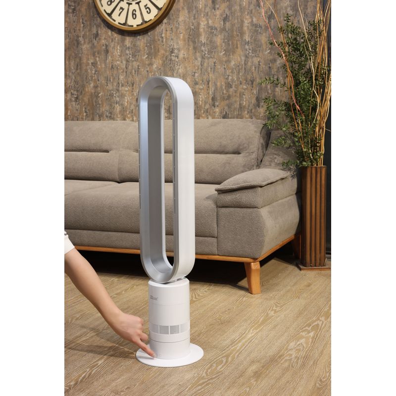 Electronice si Electrocasnice - Climatizare si sisteme de incalzire - Aparate racire aer - Ventilatoare - Ventilator turn fara palete Zilan ZLN2426, 10 trepte viteza, Telecomanda inclusa, Timer, Silentios, Putere 22W - Infinity.ro