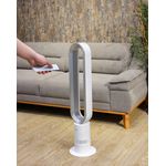Electronice si Electrocasnice - Climatizare si sisteme de incalzire - Aparate racire aer - Ventilatoare - Ventilator turn fara palete Zilan ZLN2426, 10 trepte viteza, Telecomanda inclusa, Timer, Silentios, Putere 22W - Infinity.ro