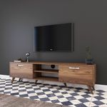 Casa si Gradina - Mobilier - Comode si corpuri - Comode - Comoda tv, Hanah Home, pal melaminat, nuc, 180x35x48.6 cm - Infinity.ro