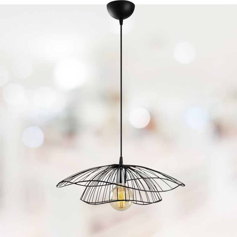 Casa si Gradina - Corpuri si surse de iluminat - Lustre si pendule - Lustra, Opviq, metal, negru, 50x111 cm - Infinity.ro