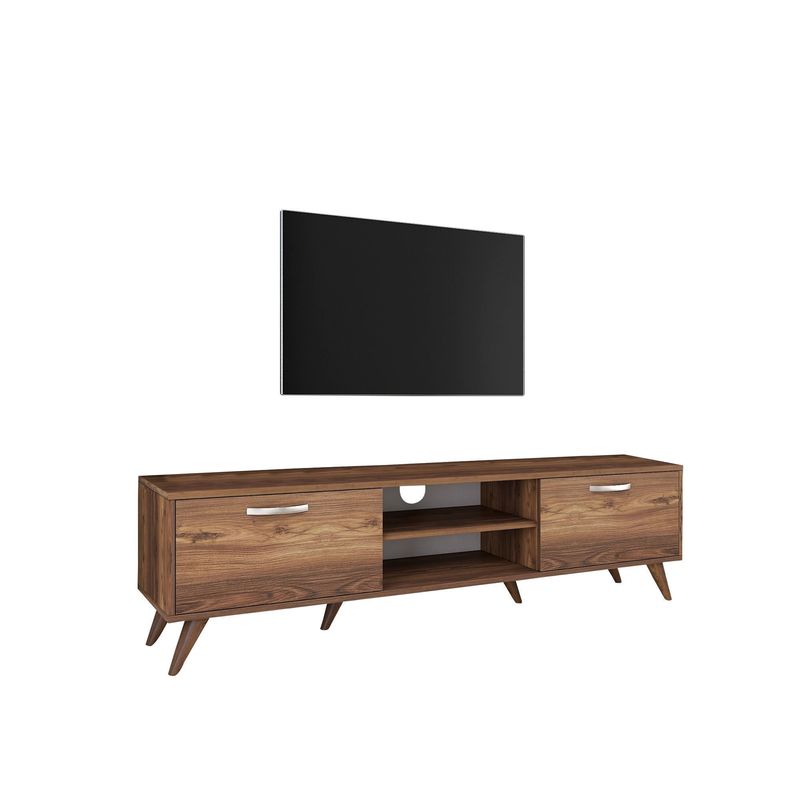 Casa si Gradina - Mobilier - Comode si corpuri - Comode - Comoda tv, Hanah Home, pal melaminat, nuc, 180x35x48.6 cm - Infinity.ro