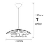 Casa si Gradina - Corpuri si surse de iluminat - Lustre si pendule - Lustra, Opviq, metal, negru, 50x111 cm - Infinity.ro