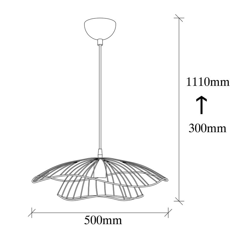 Casa si Gradina - Corpuri si surse de iluminat - Lustre si pendule - Lustra, Opviq, metal, negru, 50x111 cm - Infinity.ro