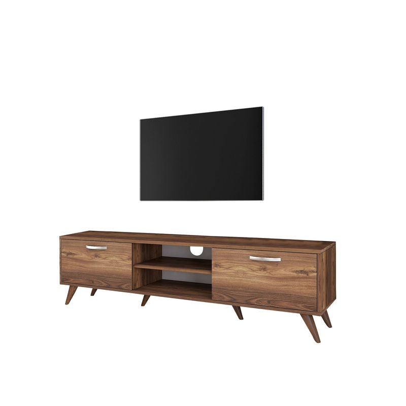 Casa si Gradina - Mobilier - Comode si corpuri - Comode - Comoda tv, Hanah Home, pal melaminat, nuc, 180x35x48.6 cm - Infinity.ro