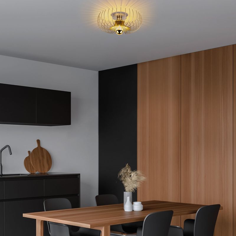 Casa si Gradina - Corpuri si surse de iluminat - Lustre si pendule - Candelabru, Opviq, metal, auriu, 36x36x12 cm - Infinity.ro