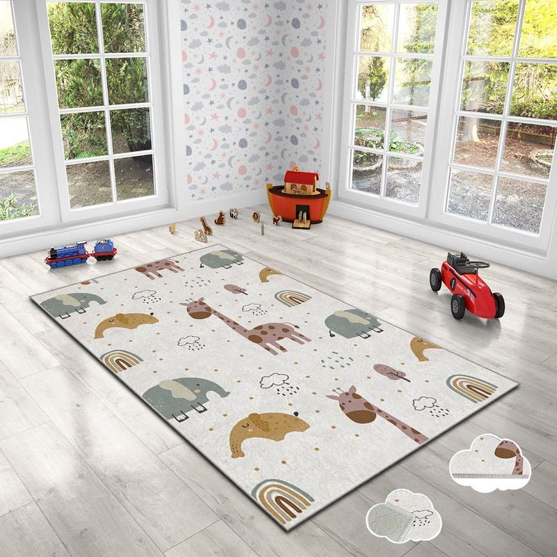 Casa si Gradina - Textile si covoare - Covoare - Covoare copii - Covor pentru copii, Conceptum Hypnose, multicolor, 120x180 cm, 100% poliester, antiderapant, 504NGR1511 - Infinity.ro