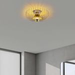 Casa si Gradina - Corpuri si surse de iluminat - Lustre si pendule - Candelabru, Opviq, metal, auriu, 36x36x12 cm - Infinity.ro