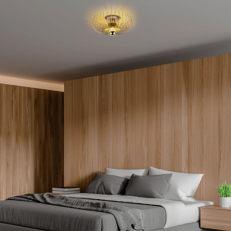 Casa si Gradina - Corpuri si surse de iluminat - Lustre si pendule - Candelabru, Opviq, metal, auriu, 36x36x12 cm - Infinity.ro
