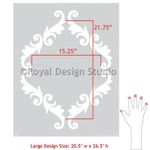 Casa si Gradina - Decoratiuni - DIY - Sabloane decorative pereti - Sablon Perete vopsire, tencuiala dimensiune 900x600 x mm grosime 0,7mm Acanthus Trellis model MXSP7511 - Infinity.ro