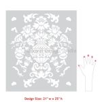 Casa si Gradina - Decoratiuni - DIY - Sabloane decorative pereti - Sablon Perete vopsire, tencuiala dimensiune 900x600 x mm grosime 0,7mm Encantada Damask model MXSP7510 - Infinity.ro