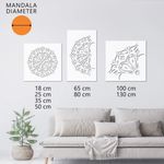 Casa si Gradina - Decoratiuni - DIY - Sabloane decorative pereti - Sablon Perete 25cm KHUPARI MANDALA 0.7mm model MXSP7610 marime 25cm X 25cm, 50cm X 50cm - Infinity.ro