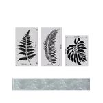 Casa si Gradina - Decoratiuni - DIY - Sabloane decorative pereti - Set 3 Sabloane Perete vopsire, tencuiala model MXSP7623 Frunze asortate - Infinity.ro