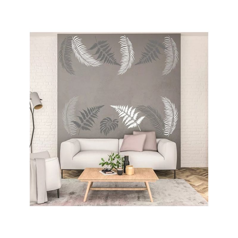 Casa si Gradina - Decoratiuni - DIY - Sabloane decorative pereti - Set 3 Sabloane Perete vopsire, tencuiala model MXSP7623 Frunze asortate - Infinity.ro