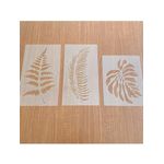 Casa si Gradina - Decoratiuni - DIY - Sabloane decorative pereti - Set 3 Sabloane Perete vopsire, tencuiala model MXSP7623 Frunze asortate - Infinity.ro