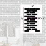 Casa si Gradina - Decoratiuni - DIY - Sabloane decorative pereti - Sablon Perete vopsire, tencuiala 900x600x0.7mm Brick Refolosibil, model MXSP7067 - Infinity.ro