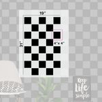 Casa si Gradina - Decoratiuni - DIY - Sabloane decorative pereti - Sablon Perete vopsire, tencuiala 900x600x0.7mm Checker Refolosibil, model MXSP7121 - Infinity.ro
