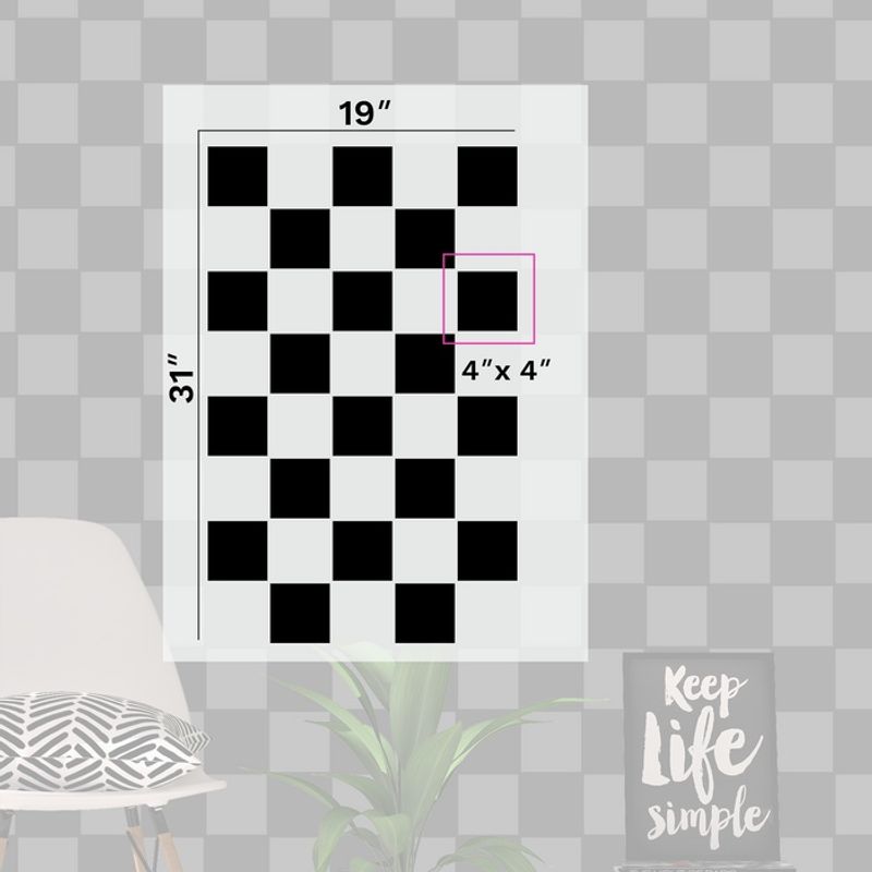 Casa si Gradina - Decoratiuni - DIY - Sabloane decorative pereti - Sablon Perete vopsire, tencuiala 900x600x0.7mm Checker Refolosibil, model MXSP7121 - Infinity.ro
